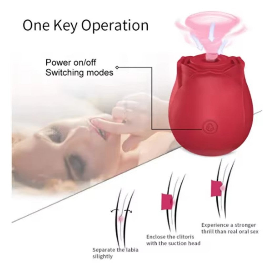 SAOKAY Rose Air Pulse Massager – Rechargeable & Waterproof