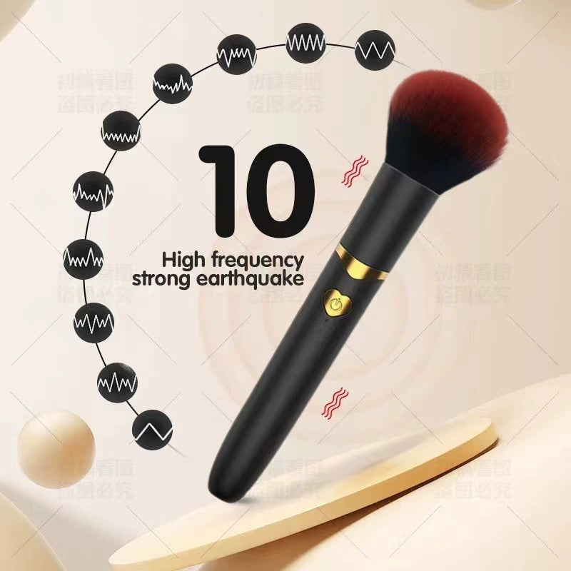 SAOKAY Vibrating Tickle Massager – Soft Brush Sensory Stimulator