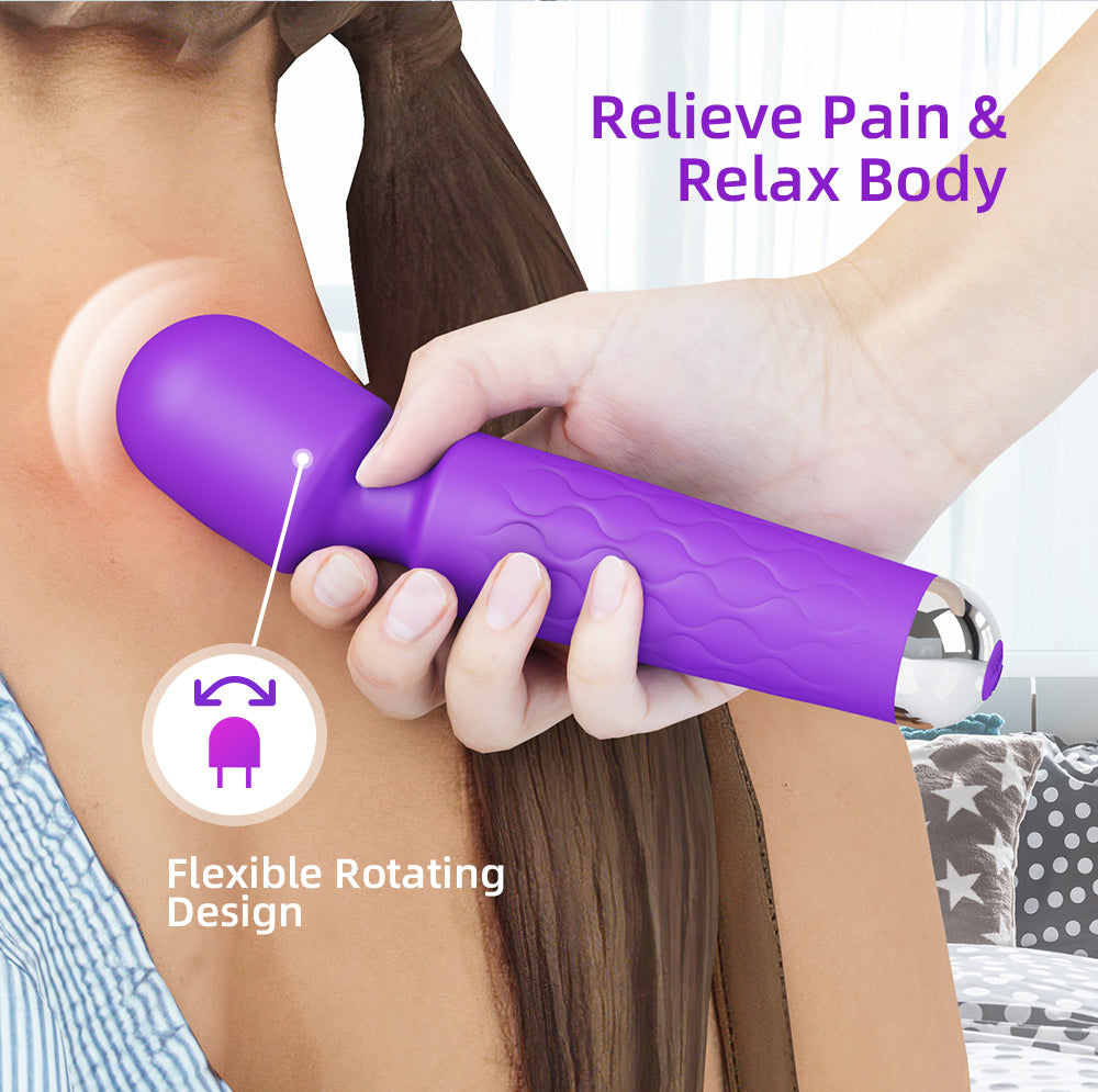 Powerful Wand Massager – 8 Speeds & 20 Vibration Patterns