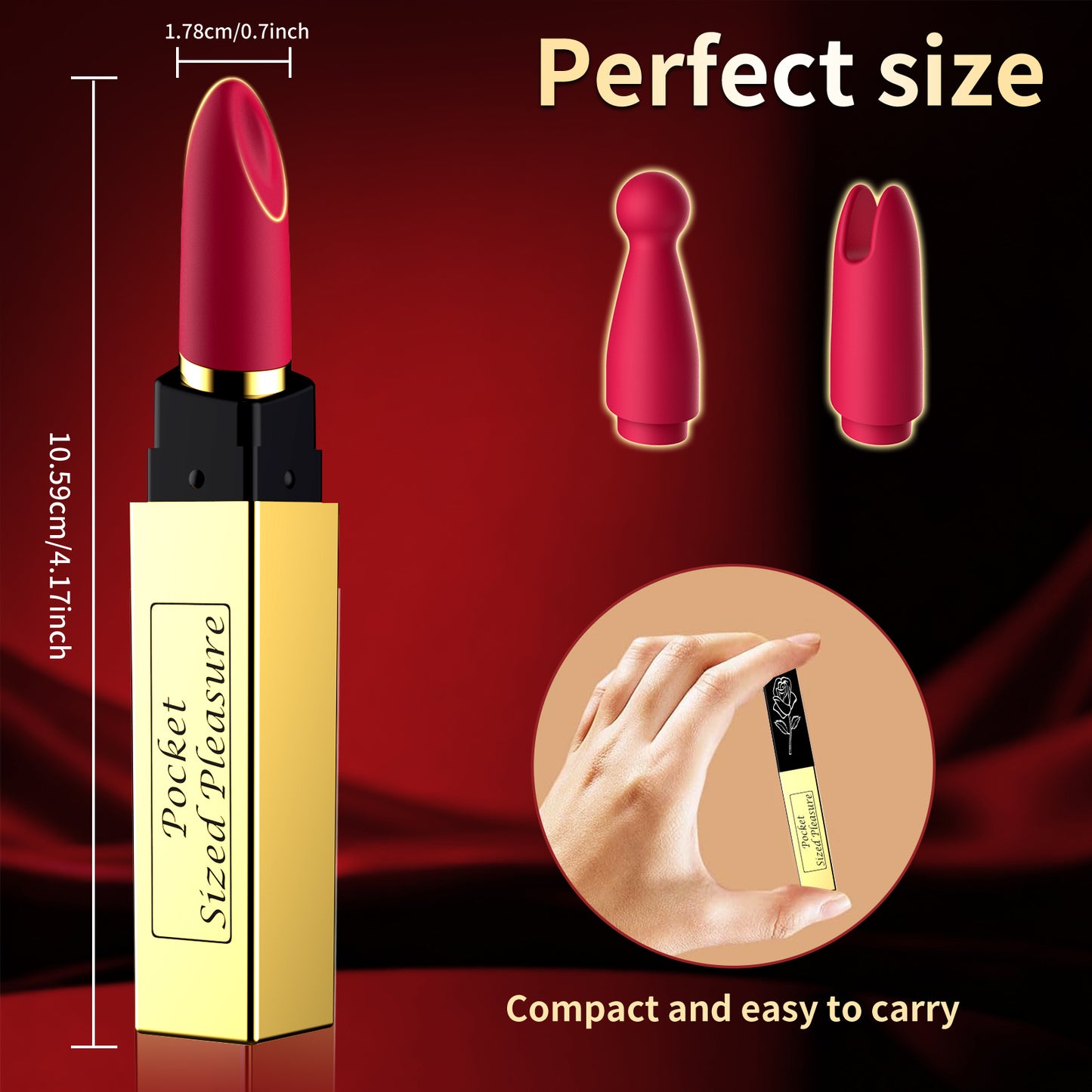 SAOKAY Luxe Lipstick Vibrator – Discreet Rechargeable Massager