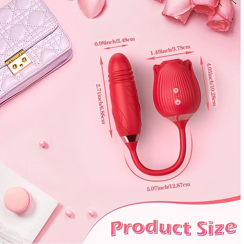 SAOKAY Bloom Dual Stimulator – Rechargeable Suction & Vibrating Massager