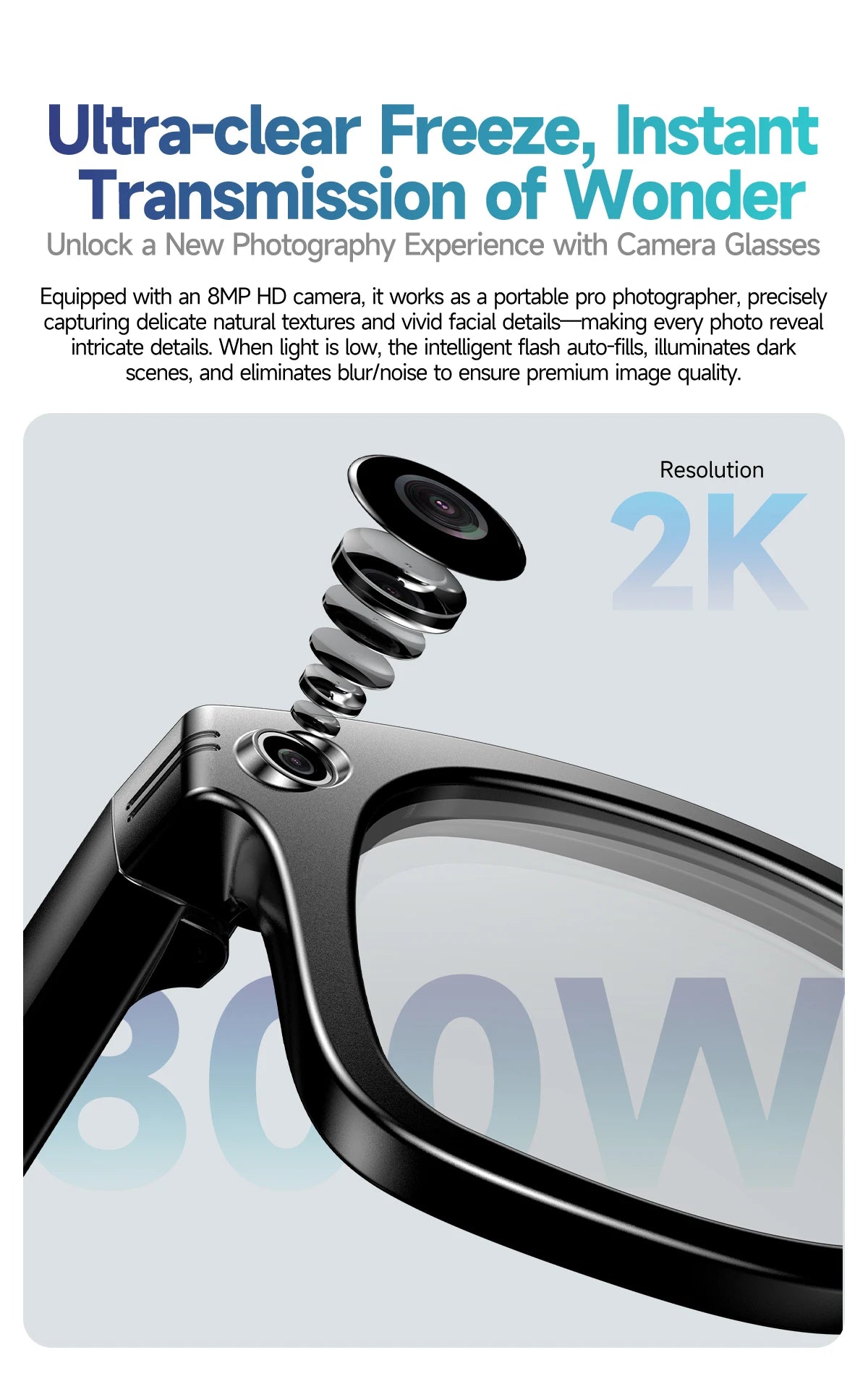 2026 Smart Glasses HD Photo Video OpenAI Record Translation Touch Photochromic Lenses Bluetooth Call Music Multifunction Glasses