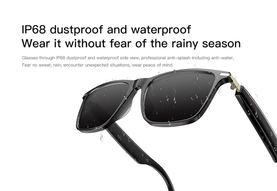 2025 New Smart Glasses M01 Bluetooth Sunglasses Black Technology Blue Light Filtering Polarized Lenses Life Waterproof For Men