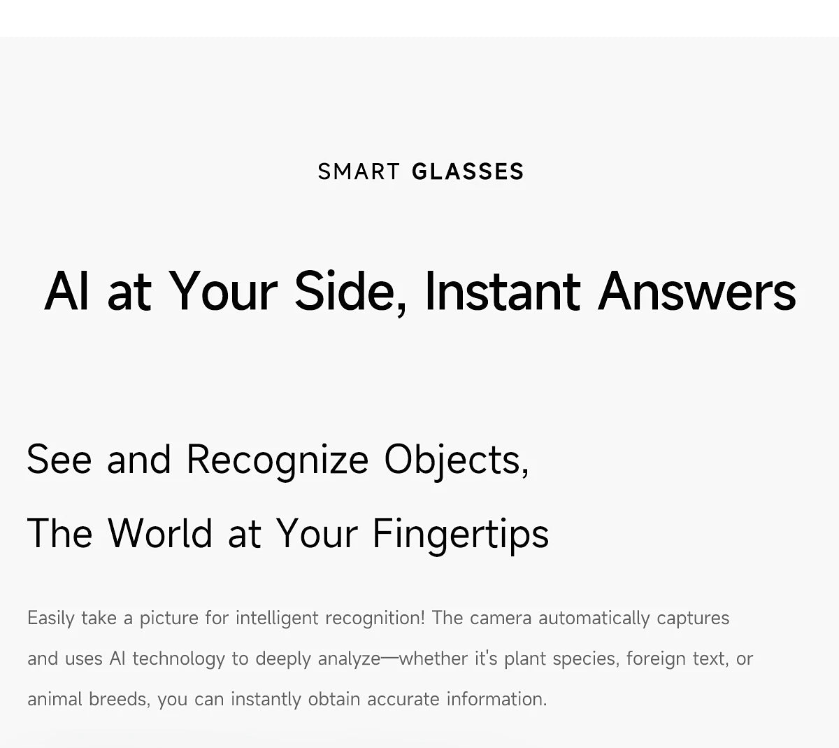 Smart Sunglasses for Men And Women with 200W HD Camera AI Photo Recognition Video Recording 290mAh Battery 512M Storage