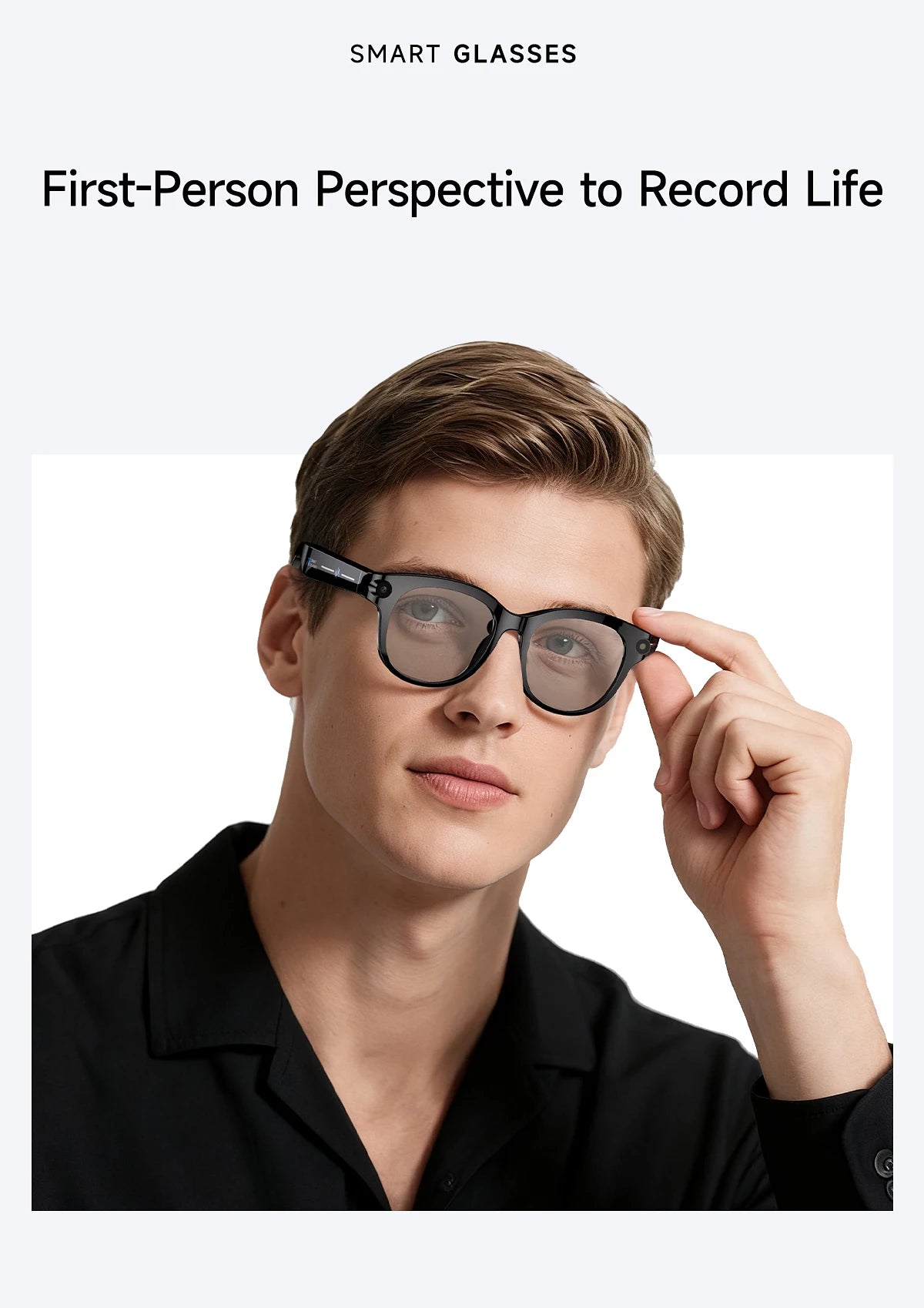 Smart Sunglasses for Men And Women with 200W HD Camera AI Photo Recognition Video Recording 290mAh Battery 512M Storage