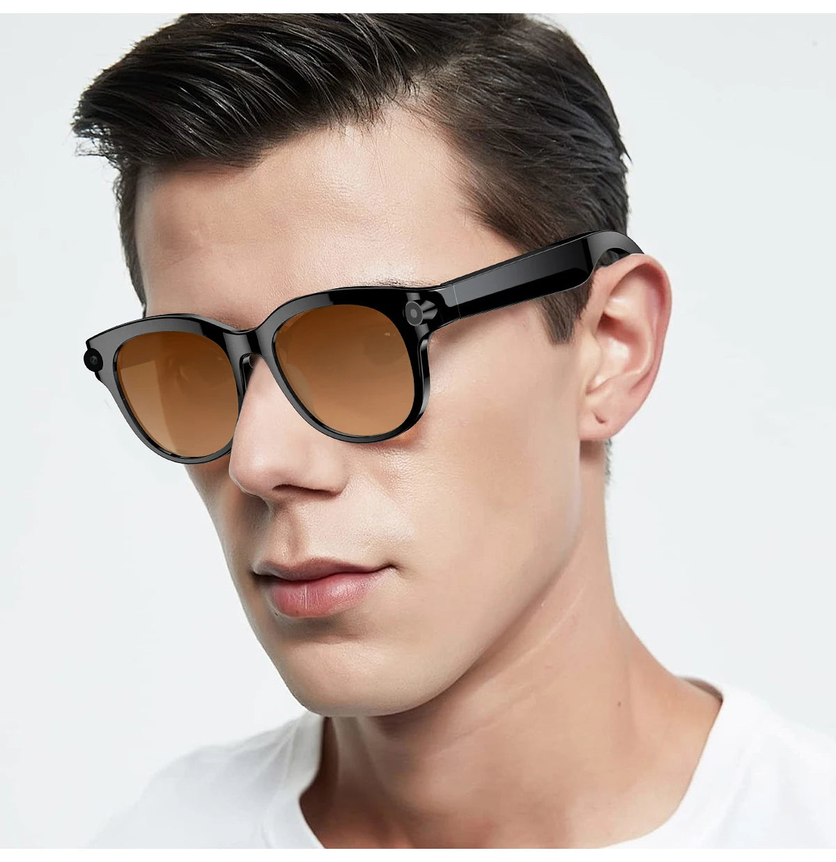 Smart Sunglasses for Men And Women with 200W HD Camera AI Photo Recognition Video Recording 290mAh Battery 512M Storage