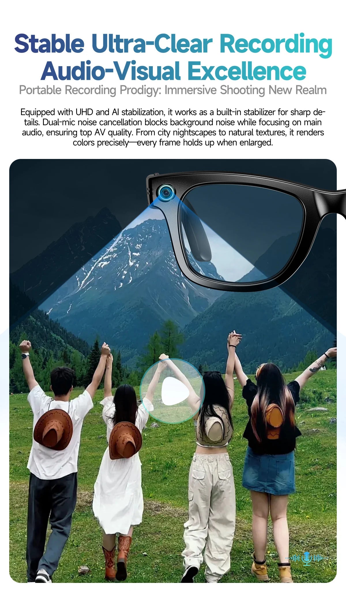 2026 Smart Glasses HD Photo Video OpenAI Record Translation Touch Photochromic Lenses Bluetooth Call Music Multifunction Glasses
