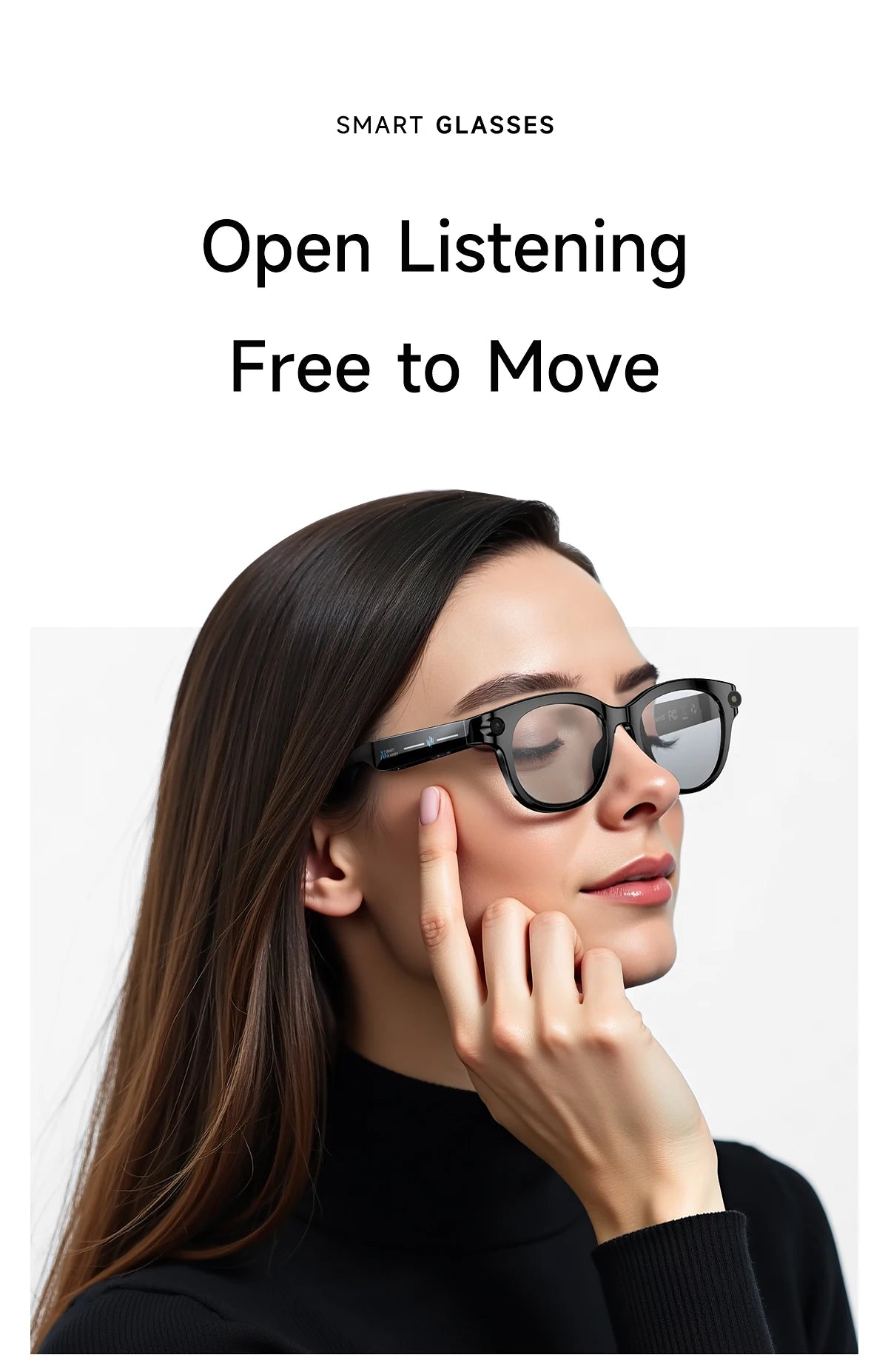 Smart Sunglasses for Men And Women with 200W HD Camera AI Photo Recognition Video Recording 290mAh Battery 512M Storage