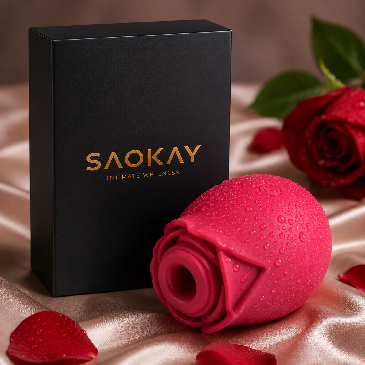 SAOKAY Rose Air Pulse Massager – Rechargeable & Waterproof