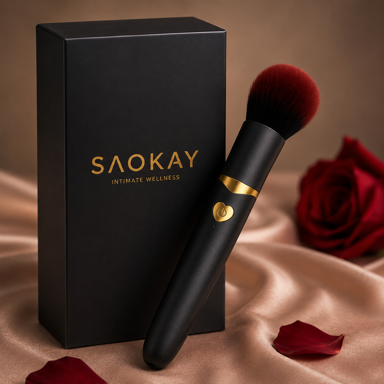 SAOKAY Vibrating Tickle Massager – Soft Brush Sensory Stimulator