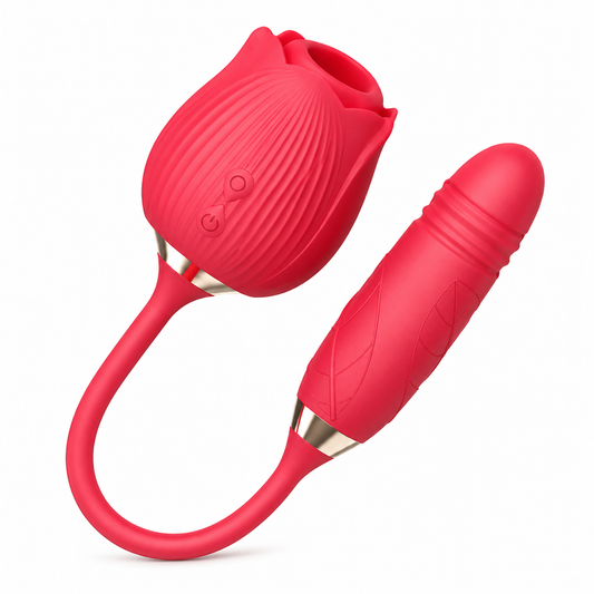 SAOKAY Bloom Dual Stimulator – Rechargeable Suction & Vibrating Massager